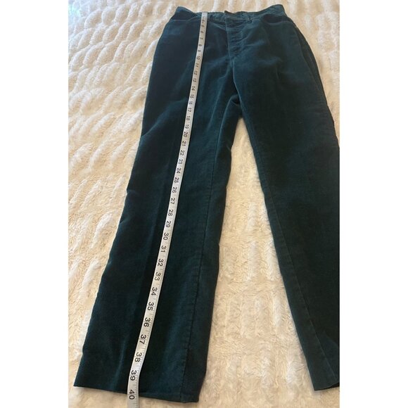 VINTAGE Funny Girl Brand High-Rise Green Velvet Pants Women's Size 9/10 (READ) - Picture 14 of 14